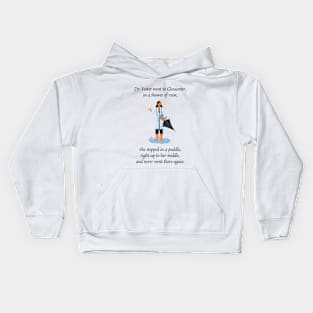 dr foster went to Gloucester nursery rhyme (female version) Kids Hoodie